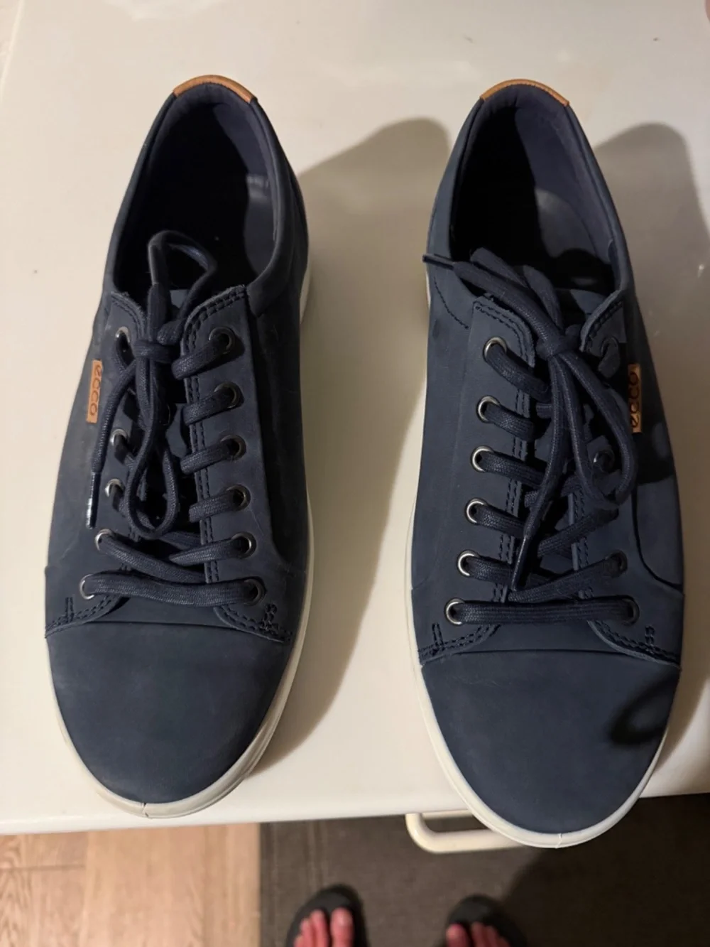 ECCO Men's Soft 7 Leather Sneakers Marine Navy Blue Size 43 EU / 9 - 9.5 US